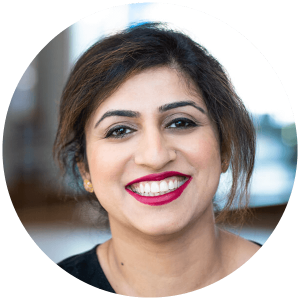 Humaira smiles at the Genesis Centre, a community gathering place in Calgary's north east