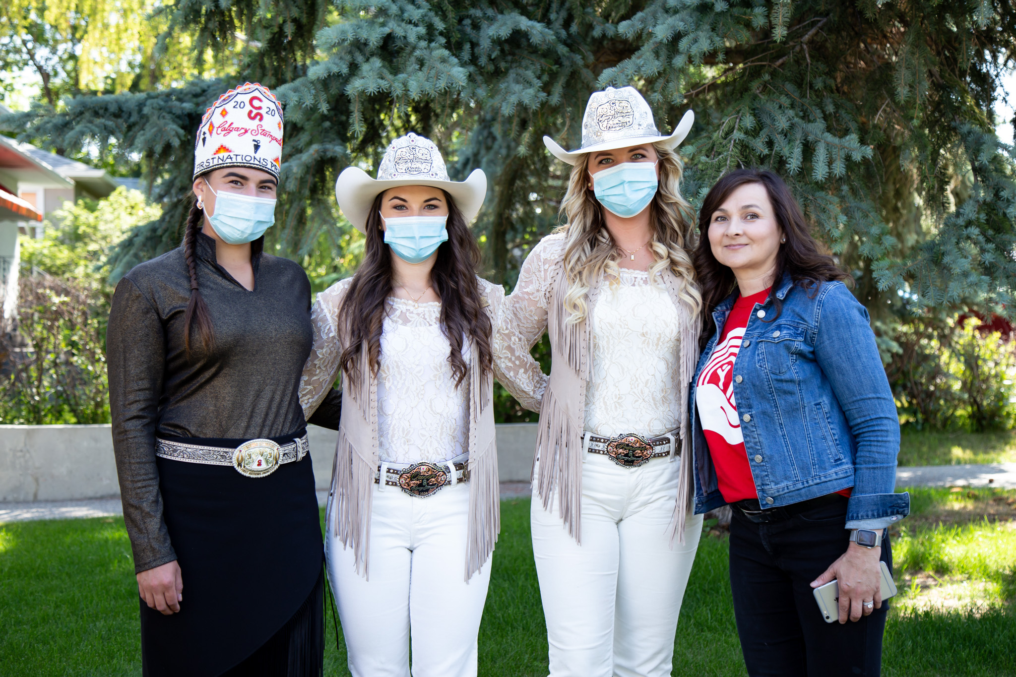 GrGroup shot of the Stampede Princess' with United Way VP